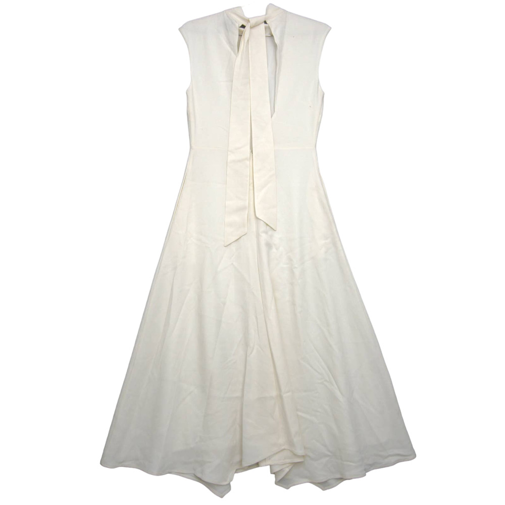 REISS Livvy Open Back Midi Dress Size 6 White Sleeveless Mock Neck 0152 - Picture 4 of 16